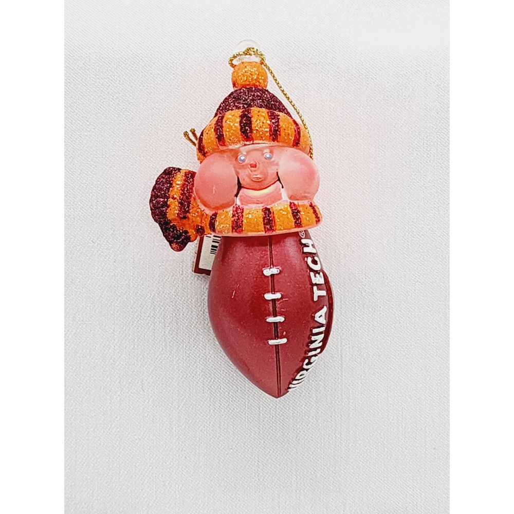 Virginia Tech Hokies All-Star Light Up Snowman Ornament & Magnet, NWT, Tested
